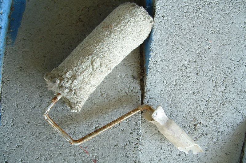 Paint roller with paint